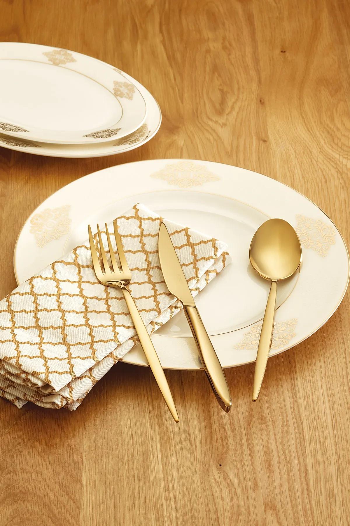 

Набор столовых приборов Emsan Moonlight из 18 предметов из блестящего золота