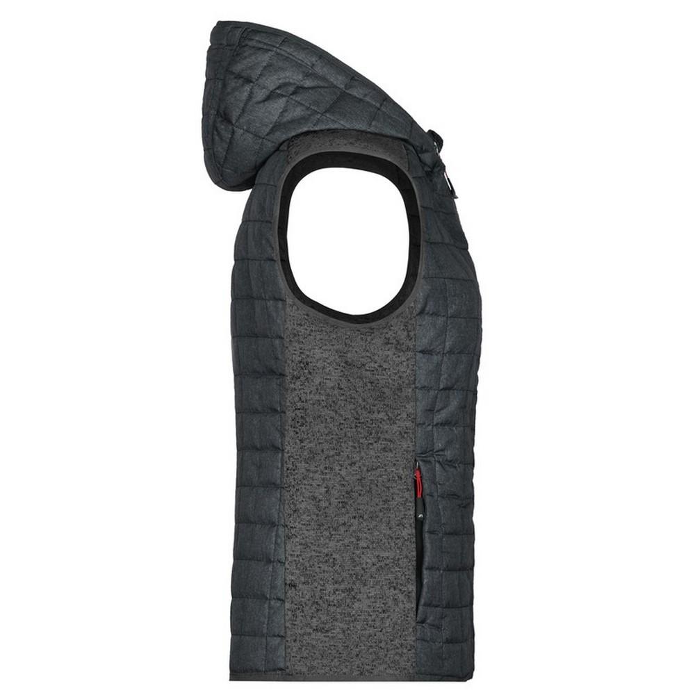 James and Nicholson Damen Melange Strick Ärmellose Hybridjacke