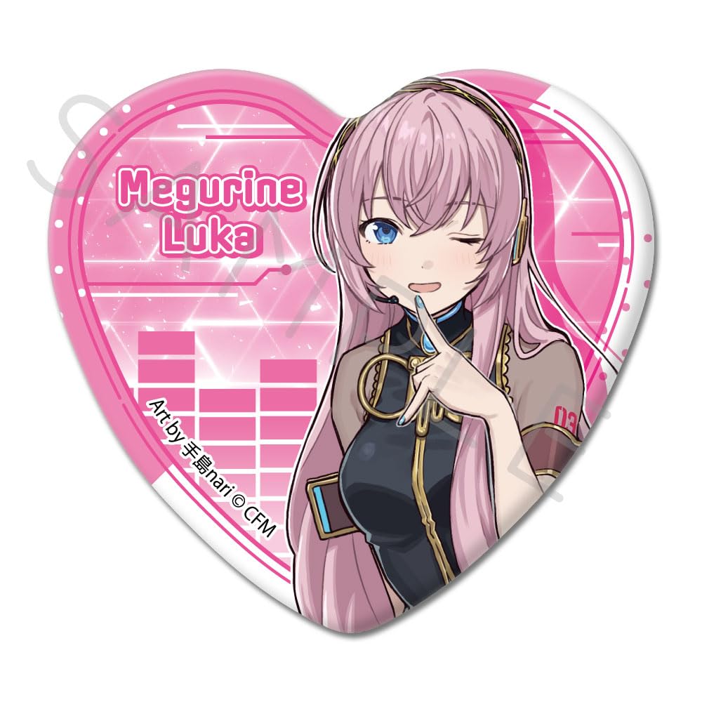 Hatsune Miku & Piapro Characters" Heart-Shaped Can Badges [6 Types in Total, Trading] Box of 6