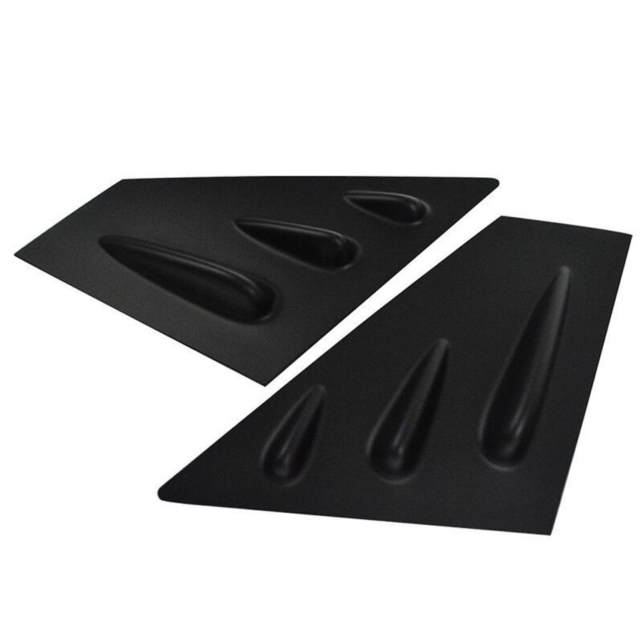 2x Matte Black Side Window Scoop Louvers Cover Trim For Subaru WRX STi 2015-2020