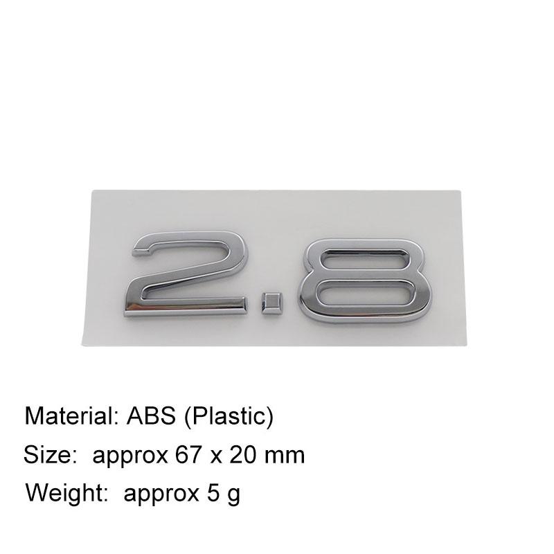 3D Premium 2.4 2.8 3.2 3.6 4.2 4.6 Logo Sticker Tail Bumper Badge Auto Rear Trunk Emblem Accessories