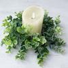 25CM Wedding Candle Rings Handmade Artificial Greenery Wreath Suitable For Door Wall Window Desktop Center Decorations