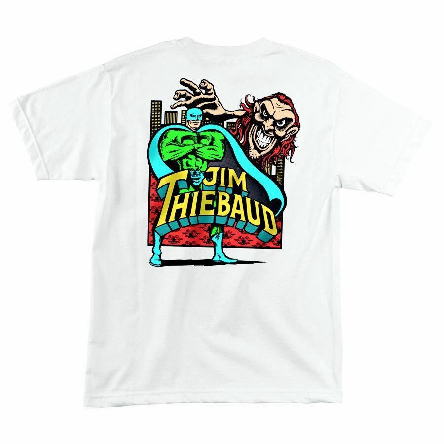 Santa Monica Airlines Jim Thiebaud VILLAIN JOKER Skateboard T Shirt WHITE L
