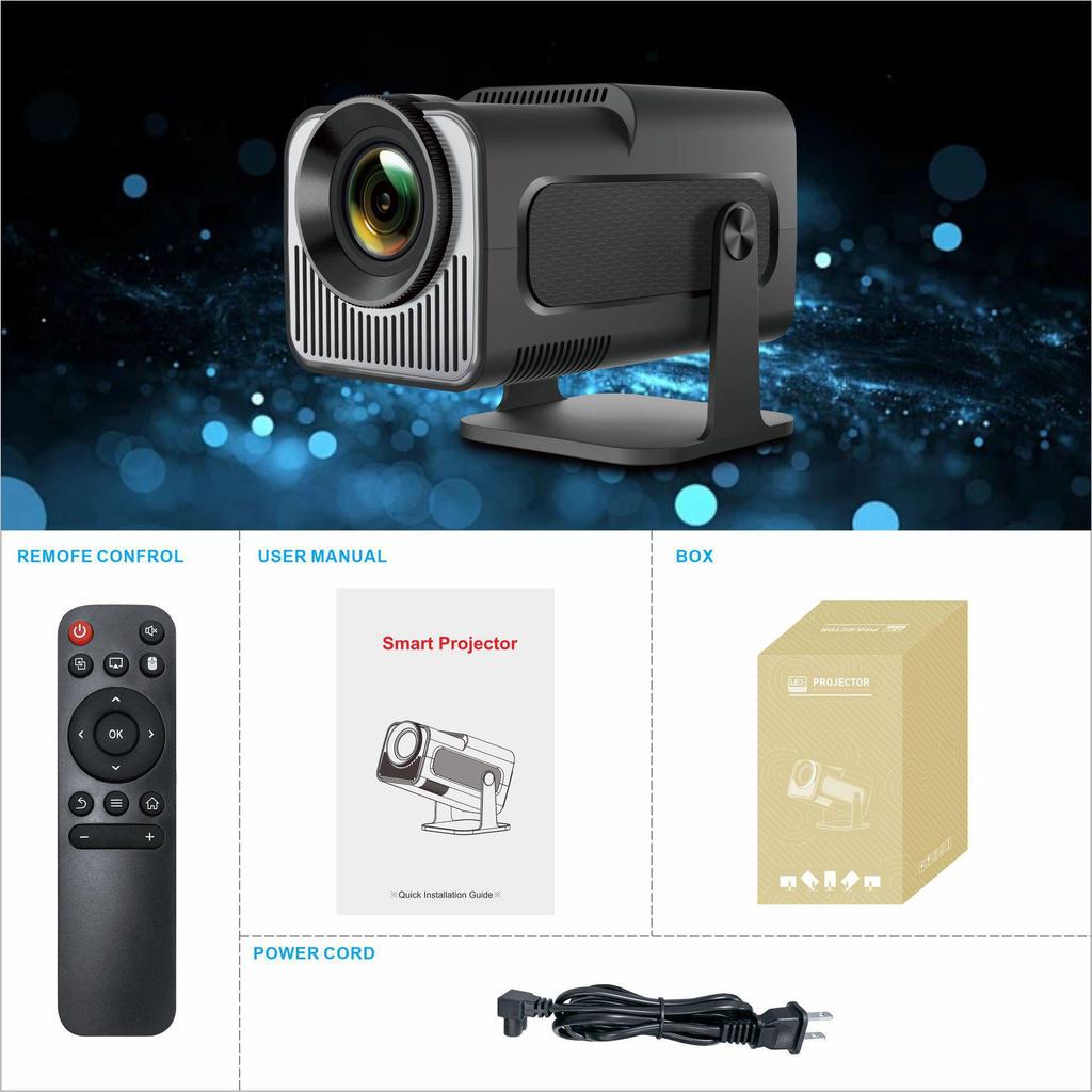 HY320 Mini HD Android Smart Home Theater Short-Throw Projector