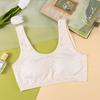 Girls' Teenage Training Bandeau: Thin Chest Pads, Wide Shoulder Straps, Anti-Nipple Show, Fixed Cup, Backless Design.