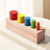 Toys Educational Montessori Wooden Color Cylinder Blocks Size Sorting Puzzle Toy Toddler Fine Motor Skills Learning Toy Kids
