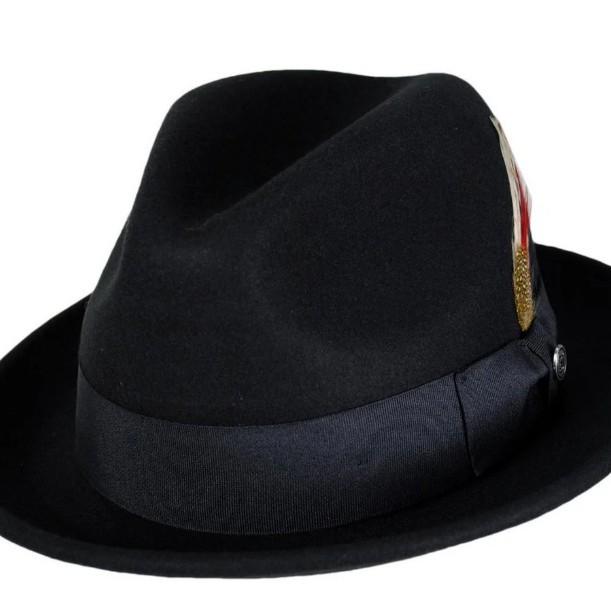 Autumn and Winter Woolen Hat British Retro Bow Decorative Top Hat Fashionable Versatile Woolen Top Hat