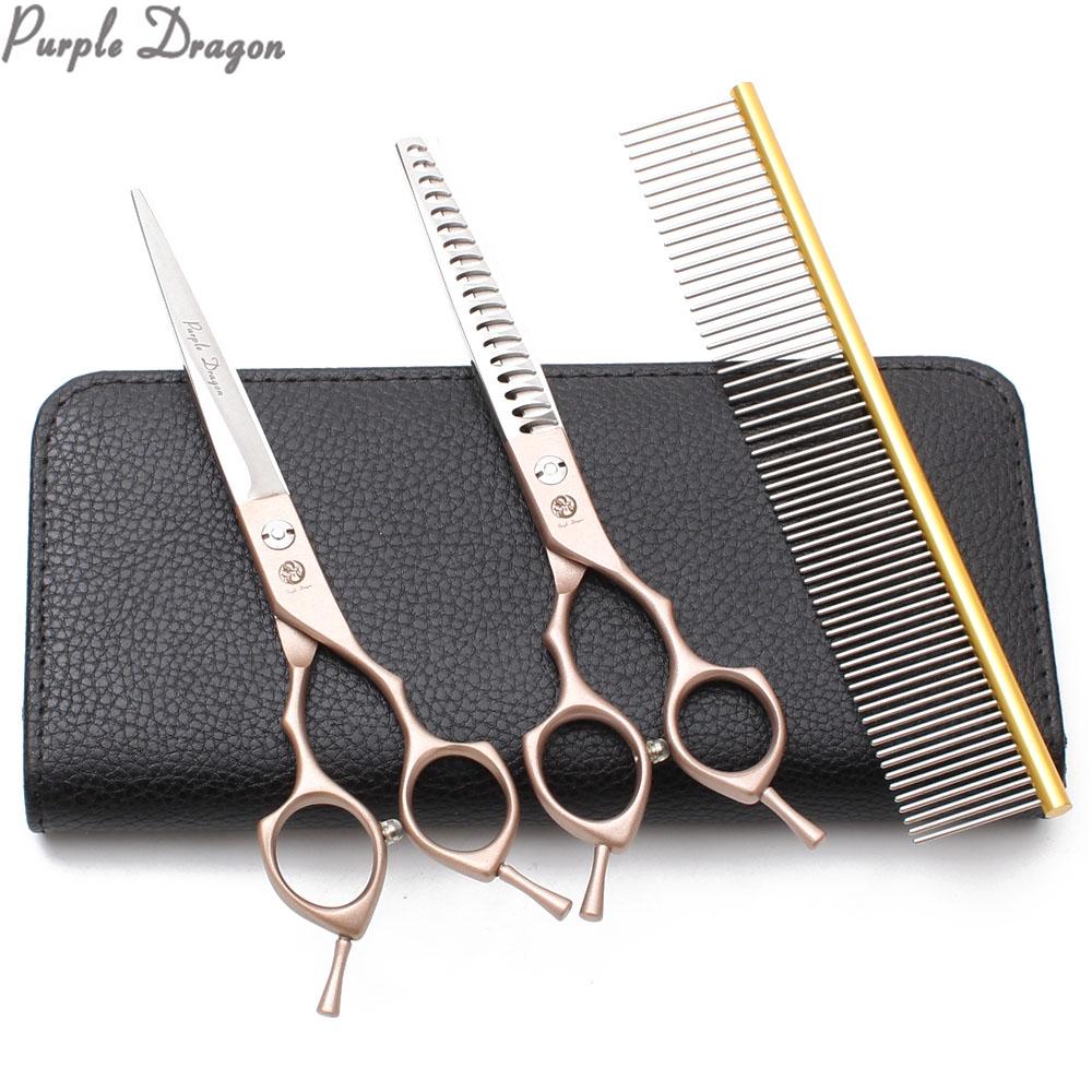 

Z9029 7 дюймов; Фиолетовый дракон JP 440C легкая расческа, прямые ножницы, филировочные ножницы, ножницы для ухода за собаками, профессиональный набор ножниц для домашних животных