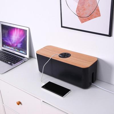 Kabelmanagementbox, Kabel-Organizer-Box zum Schutz von Kabeln, Ladegerät-Steckdosen-Organizer, große Kapazität mit Deckel zum Verstecken von unordentlichen Kabeln