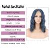 14inches Middle Part Nature Wave Wig Heat Resistant Fiber Hair Synthetic Short Wig Black Wig for Black Women