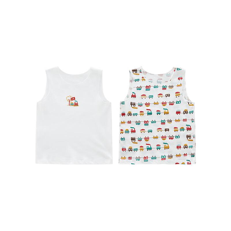 Raby Kids' Pure Cotton Sleeveless Undershirt 2-Pack