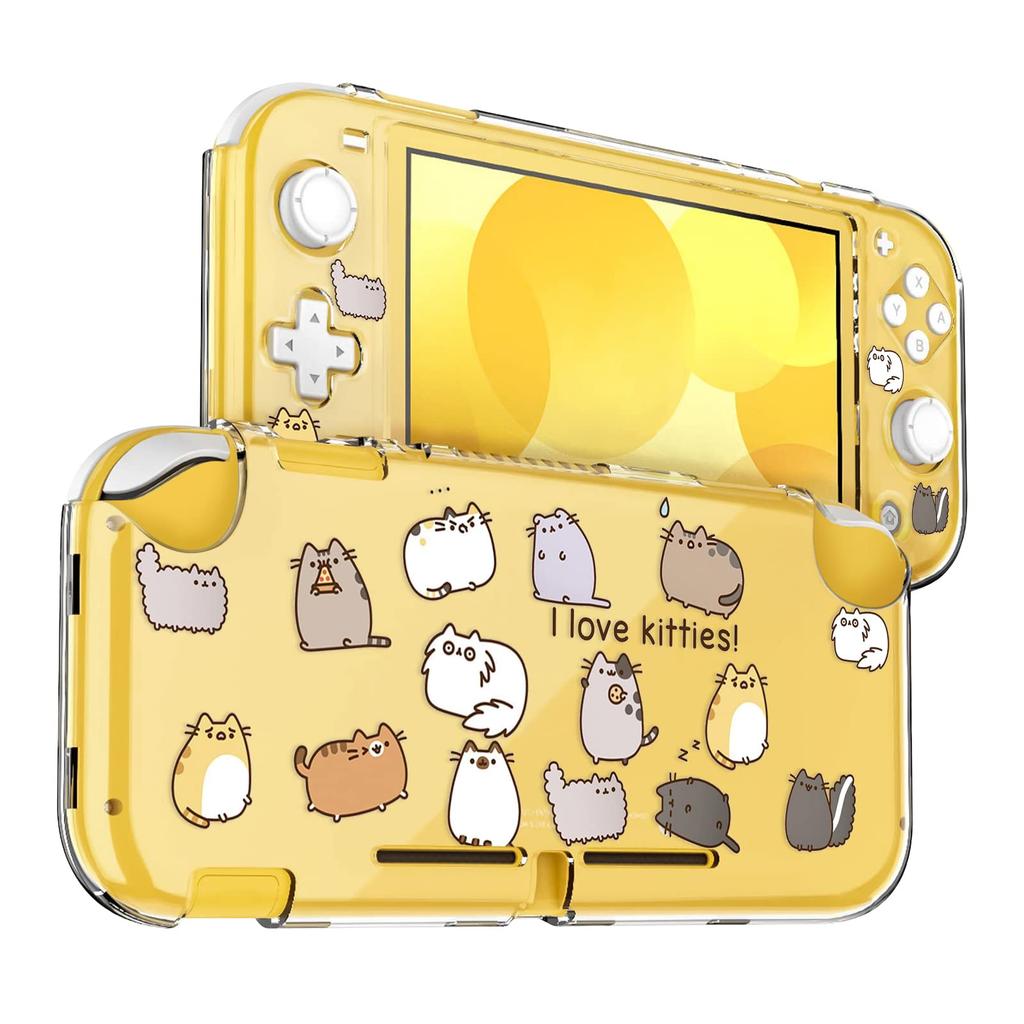 DLseego Cat Switch Lite Case Clear Case Nintendo Switch Lite Cover Transparent Switch Lite Cover Clear Cover Separable Cover PC Material Ultra Light