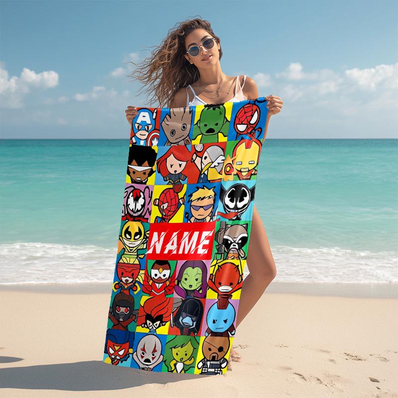 Personalized "Spider-Man: Urban Legend" Beach Towel Microfiber Beach Towel Thin Absorbent for Beach Swimming Yoga Bath Sports. 0910243