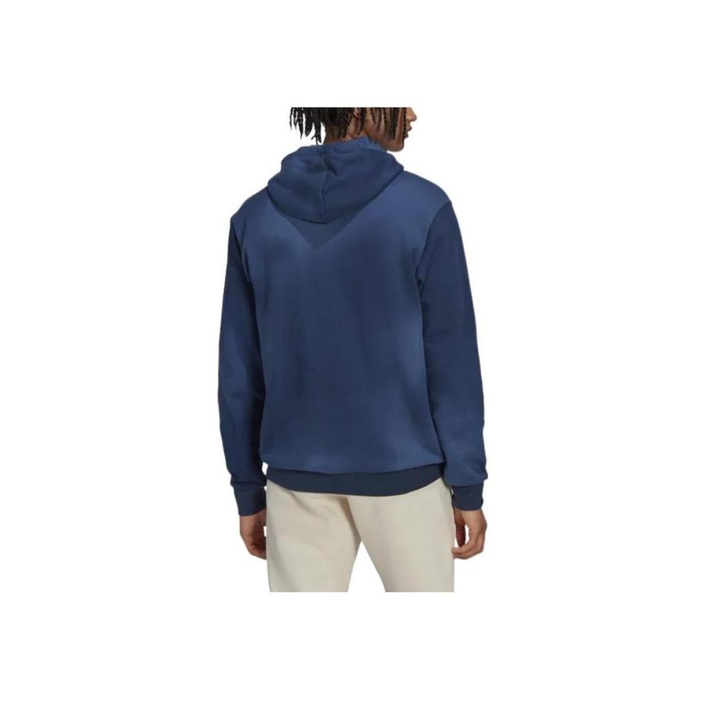 adidas Originals Men's Navy Blue Printed Hooded Sweatshirt HL9283