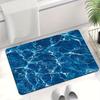 Ocean Beach Shell Pattern Bath Flannel Mat Non-Slip, Absorbent Ultra Soft Plush Suitable for Shower Door Bathroom Entrance Decor