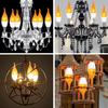 LED Flame Light Bulbs,3 Modes Fire Light Bulb E12 Base, Christmas Decorations Outdoor Indoor Home, Lights Bulbs (Yellow, 6Pack)