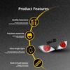 1pair Motorcycle LED Devil’s Eye Rear Taillight Decorative Light Classic Anime Eye License Plate Lamp Red Blue Strobe Indicator