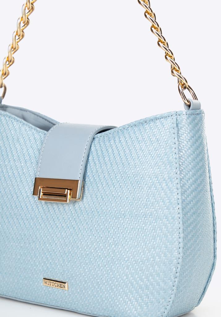 Sac bandoulière femme Wittchen, Tressé Bleu, Polypropylène