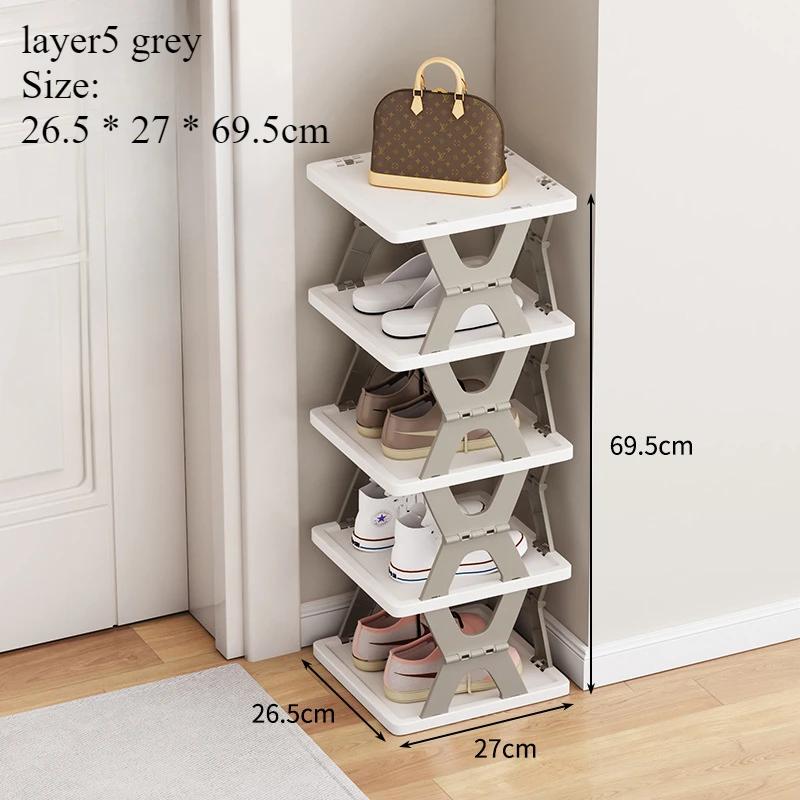 X-shaped Shoe Rack Foldable Simple Shoes Shelf Installation Free Multistorey Storage Racks Simplicity Household Sneakers Shelves