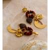 Yhpup Vintage Autumn Winter Handmade Drop Dangle Earrings 2025 Stainless Steel Golden Fashion Flower Moon Charm New Gift Jewelry