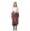 Women's Costume Off Shoulder Top Irregular Skirt Vintage Outfit With Decoration