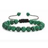 Fashion Woven Adjustable Bangle 8mm Natural Tiger Eyes Lava Rock Protection HANDMADE Bracelet Men's Gift