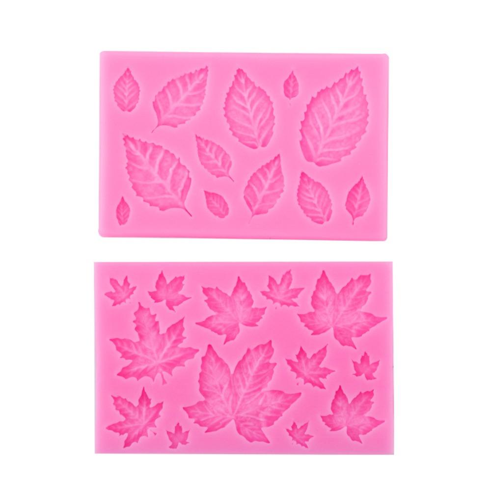 

2Pcs Maple Leaf and Leaves Cake Decoration Tools Baking Mold for DIY Chocolate Kitchen Baking