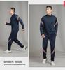 Half-Zip Contrast Stripe Sports Top with Half-Finger Sleeves