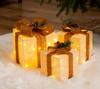 Manatsulife Christmas Ribbon Gift Box LED Illumination Tree Top with Battery Decorative Lights for and More Lights, Light, Timed, Waterproof, Box,