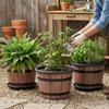 Round Plastic Barrel Flowerpot Thickened Flower Bucket Planter Pot Garden Flower Pot  Patio Plant