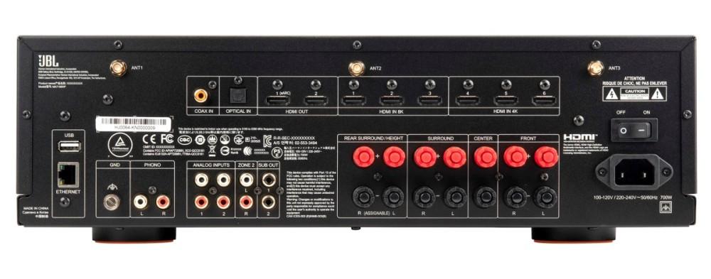 JBL MA7100HP SÍŤOVÝ 7.2 KANÁLOVÝ AV RECEIVER 125 W 8K Wi-Fi Bluetooth Dolby Atmos, JBL by HARMAN