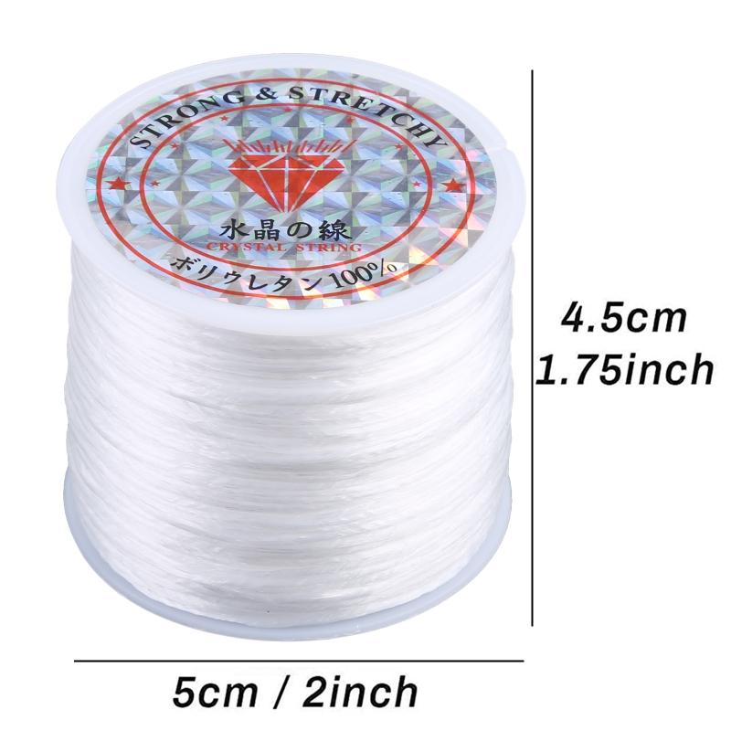 1mm Spandex Elastic Thread High Elasticity 100 Meters Per Roll Wear Bracelet DIY Beaded Handmade Rope Material Craft