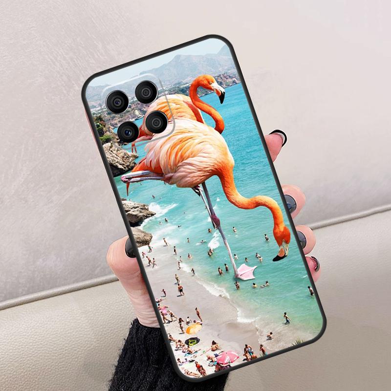 Pink Red Flamingo For Honor Magic 8 7 5 6 Lite Case For Honor 200 400 Pro X9d X9c X9b X9a X8c X8b 70 90 Win RT