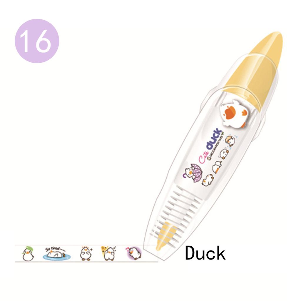 KawaiiDuck Panda Cherry Fish Balloon Strawberry Press Type Decorative Correction Tape Diary Stationery School Supply