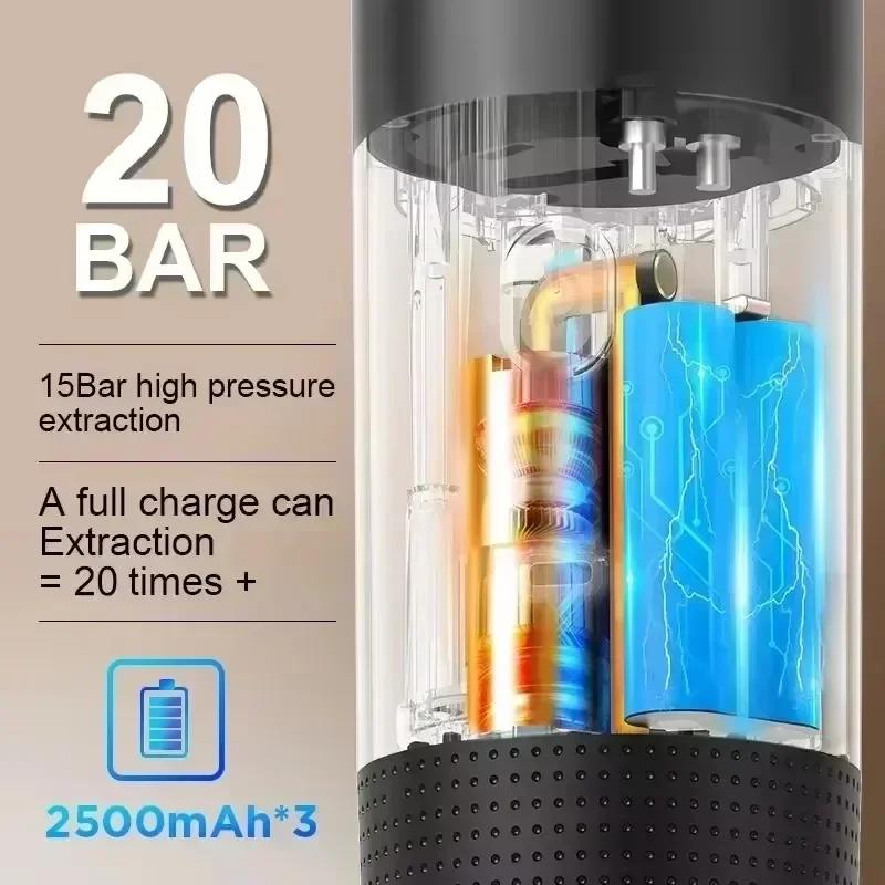 USB Portable 3-In-1 Capsule Espresso Machine Wireless Heating for Home Travel Compact Quick Brew Coffee Maker Indoor Outdoor Use