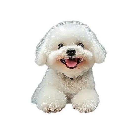 Car Outlet Ventilation Perfume Clips 2D Acrylic Auto Air Vent Clip Cute Smiling White Dog Hanging Ornament with Fragrance Diffuser