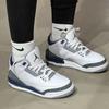 Air Jordan 3 Retro GS Midnight Navy Kids Sneakers White Cement-Grey Black DM0967-140