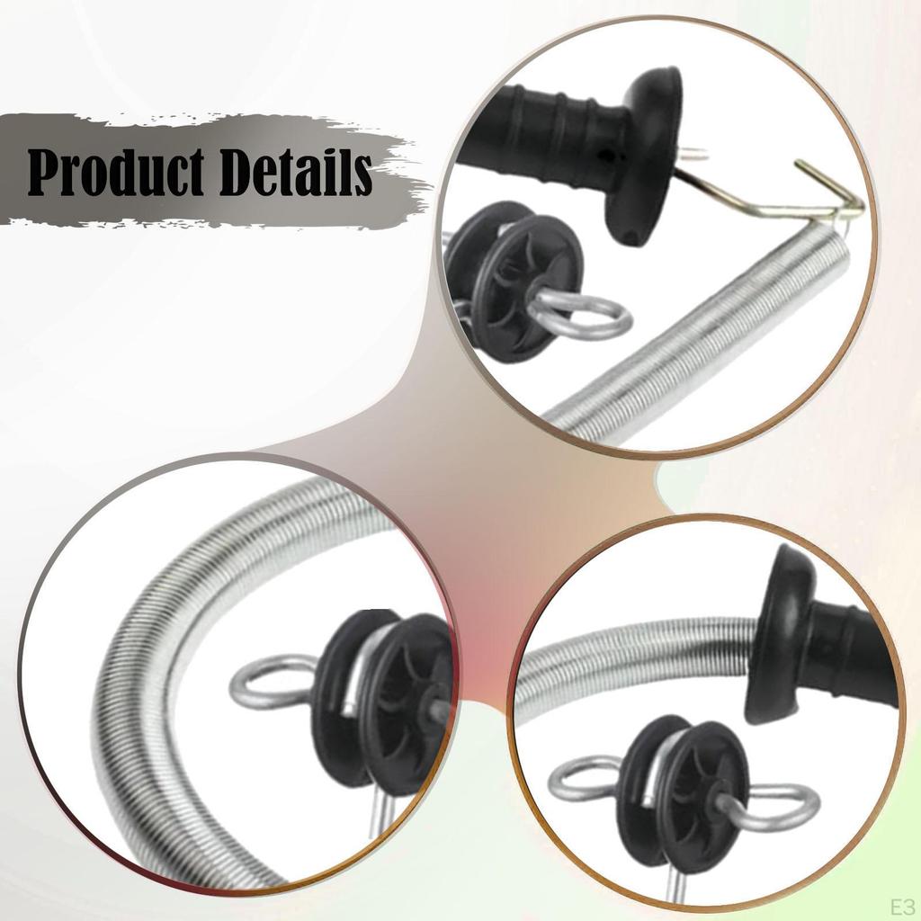 Electric Fence Gate Kit Door Handle Easy to Install Replacement with Spring Fencing Hardware