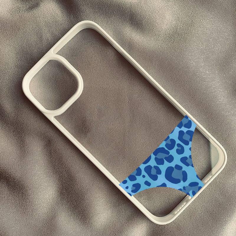 Funny Leopard Prints Panties Clear Phone Case for IPhone 16 15 13 14 12 17 Pro Max 16E INS Creative Y2K Shockproof Back Cover