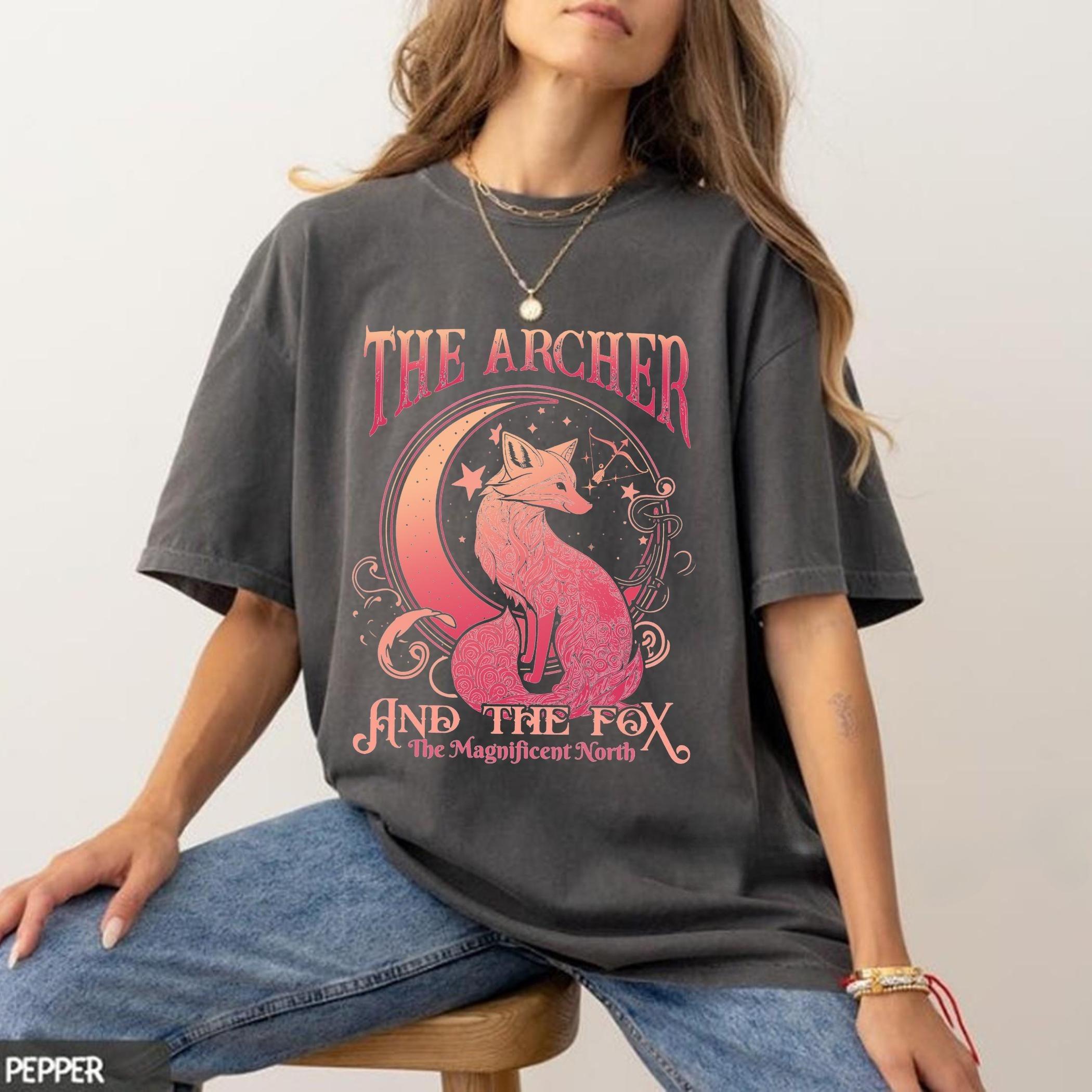 

2026 Лето Ретро Женская Футболка с Изображением Лучницы и Лисы Унисекс Хлопок и Дышащая Короткий Рукав Оверсайз Свободный Повседневная S