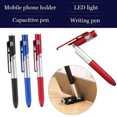 1Pc 4-In-1 Folding Ballpoint Pen Universal Mini Capacitive Pen Screen Stylus Pen