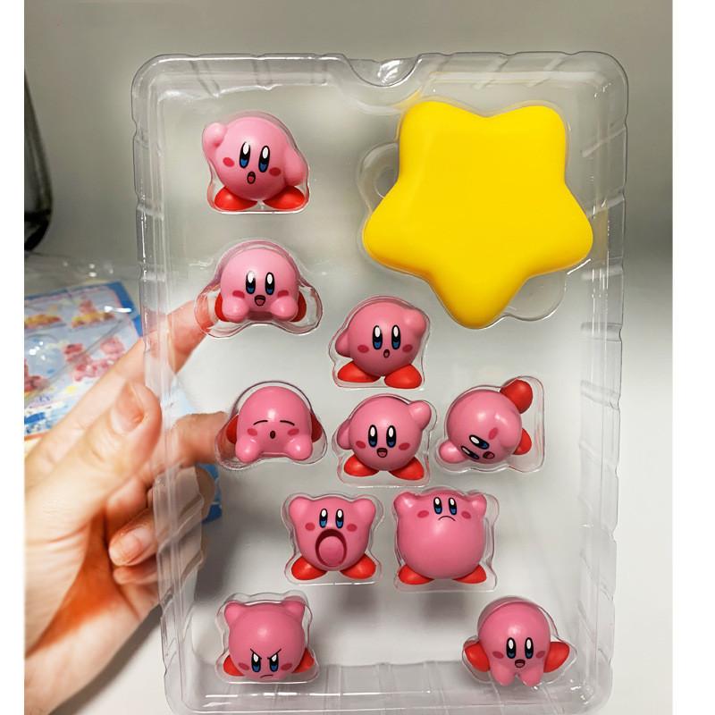 @ 11Pcs/Set Games Star Kirby Anime Figure Cute Cartoon Pink Kirby Mini Figure Decorative Collection Toy For Children's Gifts