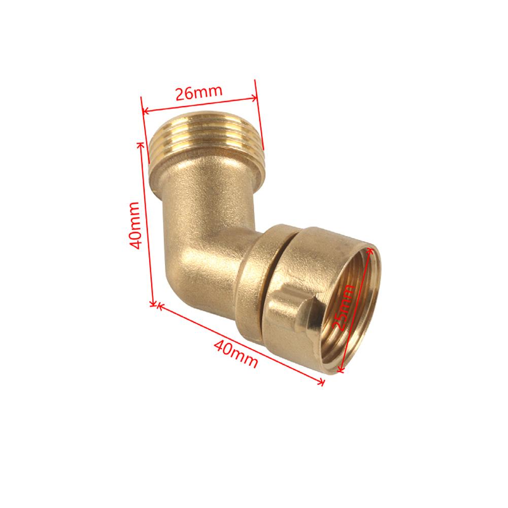 2 Pack Garden Hose Elbow Connector, 90 Degree And 45 Degree Brass Water Hose Adapter, 3/4" Brass Garden Hose Elbow Adapter For Water Hookups