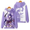 Raiden Shogun Genshin Impact Cosplay Hoodies 3D Print Unisex Anime Cartoon Sweatshirt Oversized  Women Harajuku Pullover Coat