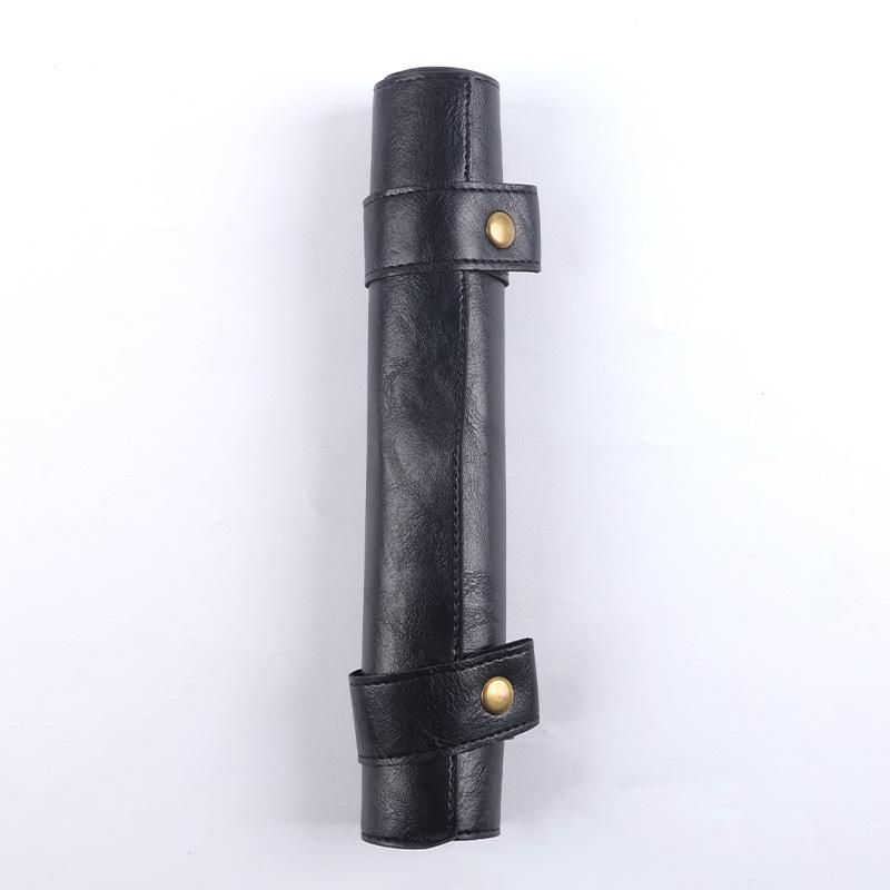 

Складной лоток для кубиков, коврик для бросания с молнией, сумка-свиток из ПУ кожи для кубиков, мешочек для многогранных кубиков, сумка для хранения кубиков для DND RPG чёрный