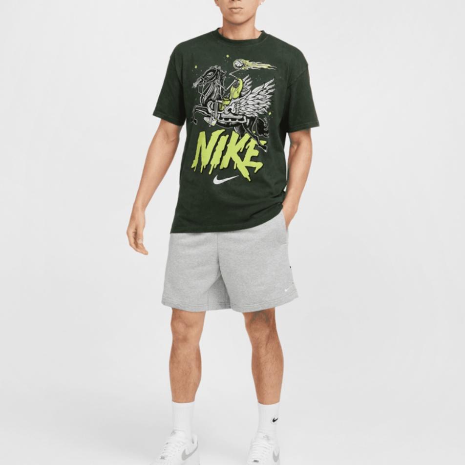Nike Max90 Cotton Loose Fit Crew Neck Pullover Basketball Short Sleeve T-Shirt Men Tops Redwood HF6199-355