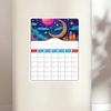 Special Shaped Exquisite Pattern Diamond Painting Wall Calendar Fridge Magnet 5D DIY Diamond Art Monthly Planner for Beginners