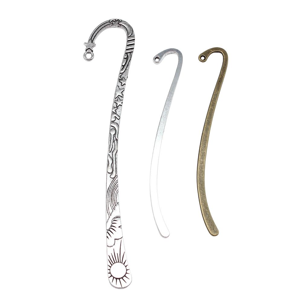 5pcs Bookmark For Jewelry Making Tibetan Bronze Silver Color Pendants Antique Making DIY Handmade Craft