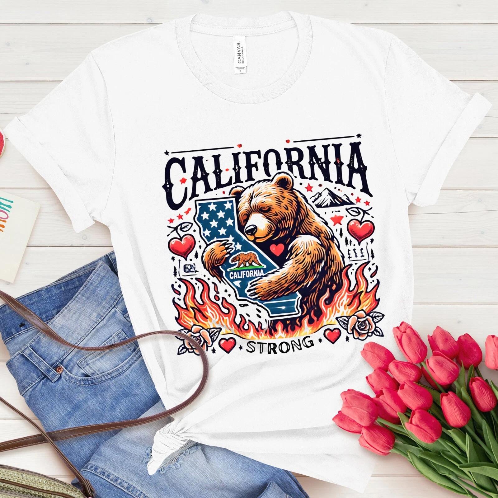 California Strong T-Shirt, California Wildfires Shirt L