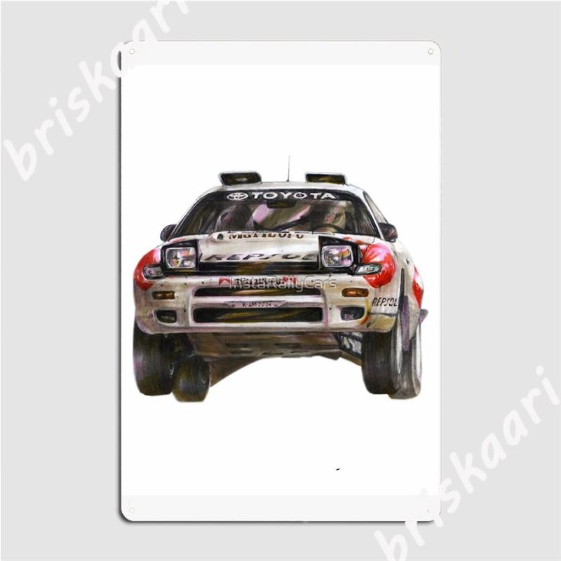 Carlos Sainz Celica Wrc Metal Signs Cinema Living Room Kitchen Design Plaques Tin Sign Posters